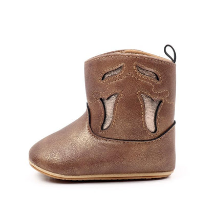 Kuner Baby Cowboy Boots Western Boots Toddler Cowboy Bootie Soft Sole Non-Slip Crib Shoes for Infant Boys Girls0-18 Months