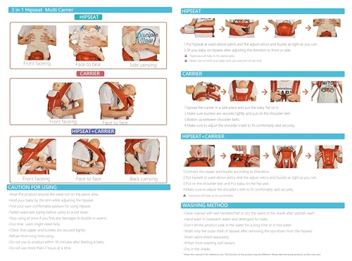 Baby Carrier 3-in-1 Ergonomic Infant Carrier Soft Baby Holder 3 to 36 Months,4 Season/All Seasons,Newborn to Toddler with Hood All Position Baby Hipseat (Pink)