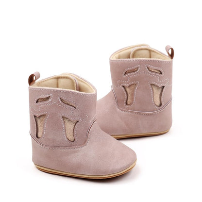 Kuner Baby Cowboy Boots Western Boots Toddler Cowboy Bootie Soft Sole Non-Slip Crib Shoes for Infant Boys Girls0-18 Months