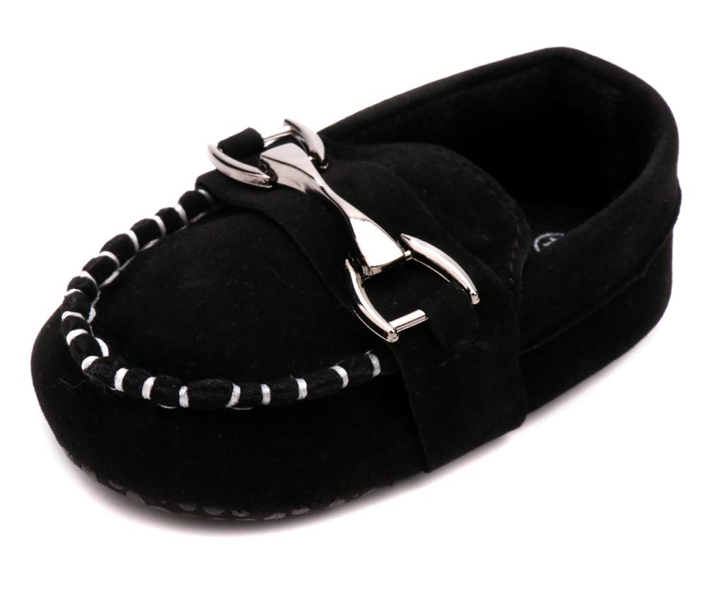 LONSOEN Baby Girls Boys Loafers Prewalker Dress Crib Shoes