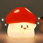 Mushroom Silicone Lamp, Cute Hug Mushroom Night Light with Timer, Squishy Dimmable Light for Baby Nursery, Rechargeable LED Portable Touch Nightlight, Kawaii Room Desk Decor, Christmas Gifts