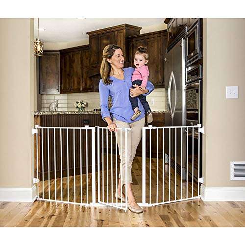 Regalo 192-Inch Super Wide Adjustable Baby Gate and Play Yard, Black, 4-in-1, Bonus Kit, Includes 4 Count (Pack of 1) of Wall Mounts