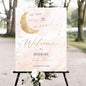Baby Shower Sign, Pink Floral Welcome Sign, Girl Baby Shower, 12''W x 18''L, Plastic, Full Size