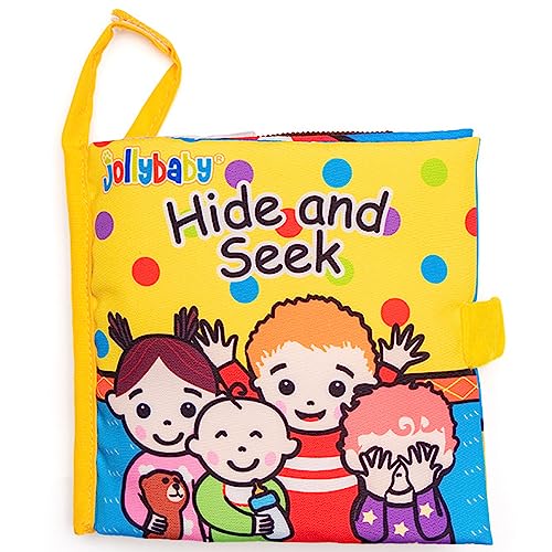 Baby Soft Cloth Books, Touch & Feel Crinkle Activity Interactive Book, Early Development Stroller Toys for Infants and Toddlers (Peek a Baby)