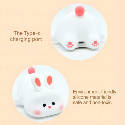Cute Frog Night Light for Kids, Color Changeable Soft Silicone Sleeping Night Lamp for Nursery, Dimmable Timer Rechargeable Colorful Baby's Light Room Decor Children Gifts