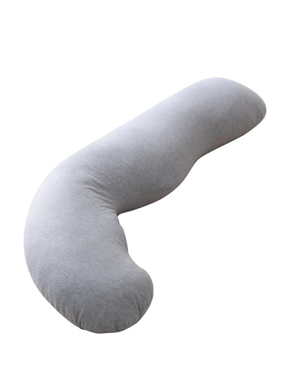 Momcozy Pregnancy Pillows for Side Sleeping, J Shaped Maternity Body Pillow for Pregnancy, Soft Pregnancy Pillow for Head Neck Belly Support, Blue
