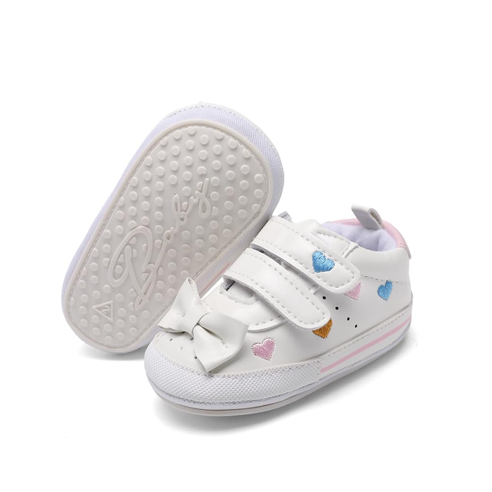 Clowora Baby Boys Girls Shoes Non-Slip Rubber Sole Sneakers Infant First Walking Toddler Crib Shoes Newborn Loafers Flats.
