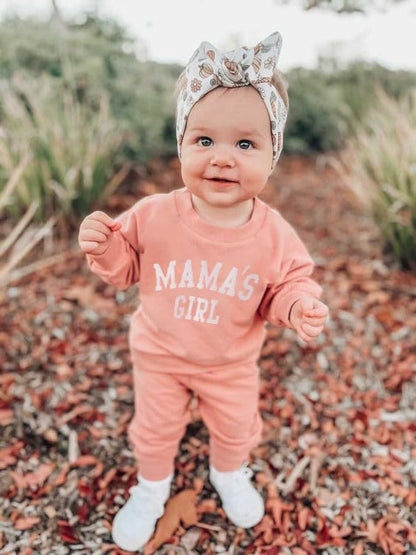 Kaipiclos Toddler Baby Girl Fall Winter Outfit Mamas Girl Long Sleeve Pullover Sweatshirts Jumper Pants Clothes Set