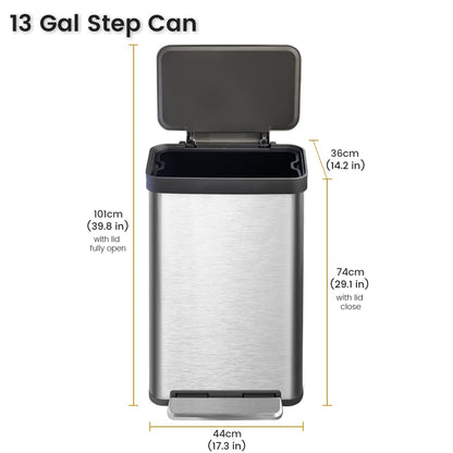 Diaper Pail, Baby Diaper Trash Can with Removal Inner Liner, Childproof Lock, Stainless Steel Garbage Pail with lid, Soft Close, Odor Control Diaper Disposal Bin, 4 Gallon Pink Diaper Can