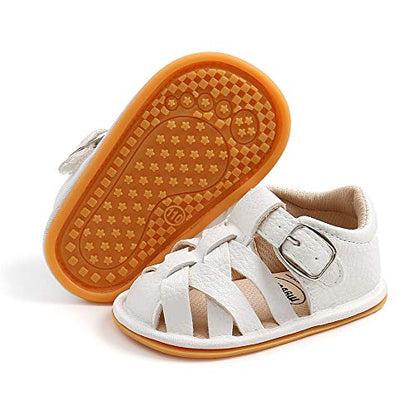 E-FAK Baby Boys Girls Summer Sandals Outdoor Beach Anti-Slip Rubber Soft Sole Newborn Toddler First Walker Shoes