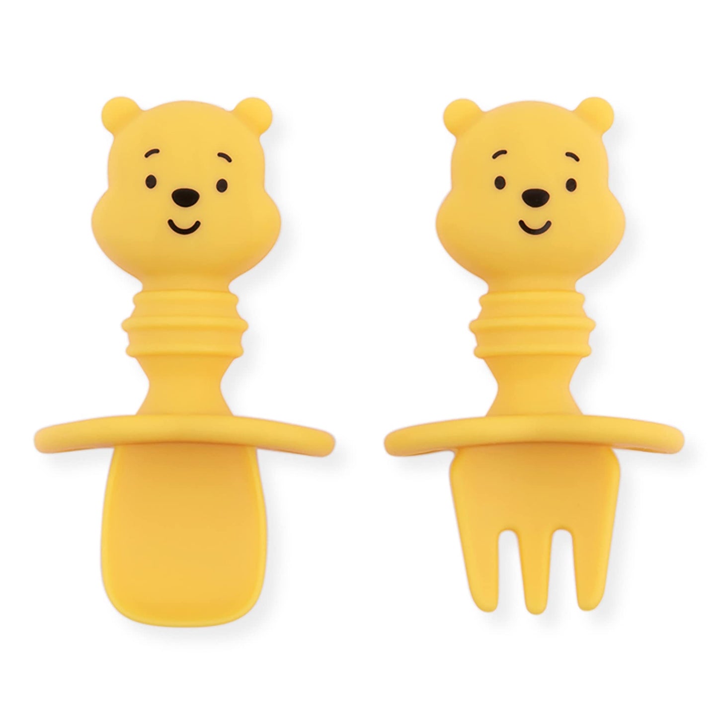 Bumkins Disney Baby Utensils Set, Chewtensils Silicone Spoons for Dipping, Self-Feeding, Baby Led Weaning, Trainer Learning, First Stage Eating, Soft Fork and Spoon, Babies 6 Months, Minnie Mouse