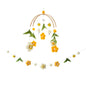 OESSUF Baby Mobile for Crib, Crib Nursery Mobile for Boys Girls, Boho Bee Flower Nursery Decor Soothe Toy Baby Shower Set for Infant Bedroom Hanging Decoration Toy, Pink