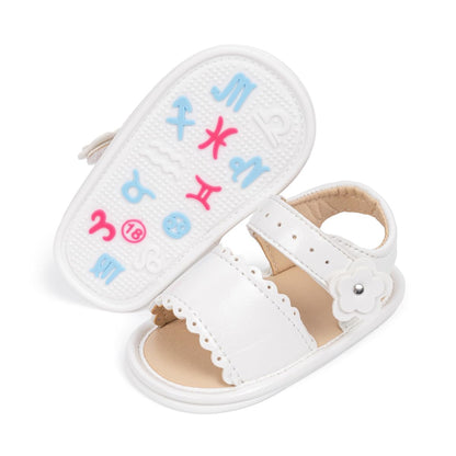 Babelvit Infant Baby Girl Boy Sandals Comfort Premium Summer Outdoor Casual Beach Shoes with Flower Bowknot Anti Slip Rubber Sole Newborn Toddler Prewalker First Walking Shoes