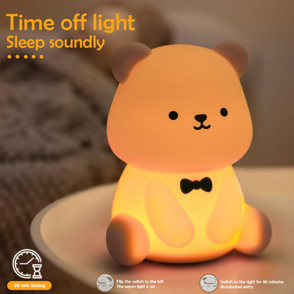 Cute Frog Night Light for Kids, Color Changeable Soft Silicone Sleeping Night Lamp for Nursery, Dimmable Timer Rechargeable Colorful Baby's Light Room Decor Children Gifts
