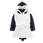 Unisex Baby Plush Bathrobe, Toddler Baby Boys Girls Cute Cartoon Animal Face Robe Flannel Hooded Fleece Bathrobe