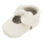BirdRock Baby Bow and Knot Moccasins - Genuine Leather Baby Girl Shoes