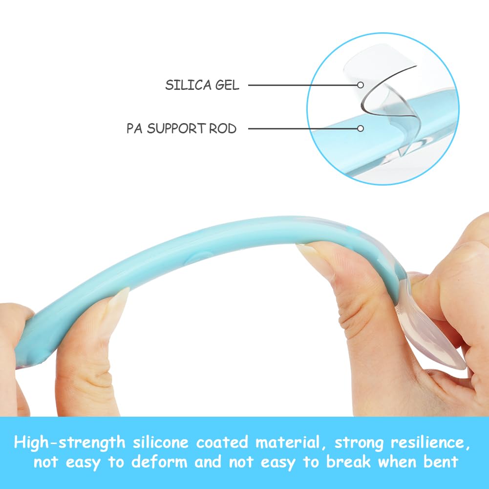 Vicloon Baby Silicone Spoons, 5 PCS Toddler Training Feeding Spoons, Soft Tip BPA Free Gum-Friendly, Dishwasher & Boil-Proof