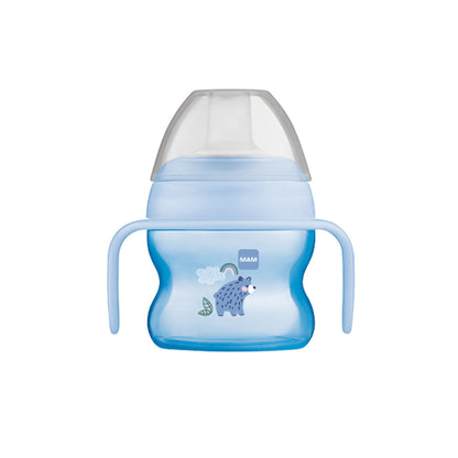 MAM Starter Cup (1 Count), MAM Sippy Cup, Drinking Cup with Extra-Soft Spill-Free Spout and Non-Slip Handles, for Girls 4+ Months, Five Ounces, Pink