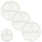 WeeSprout Suction Plates with Lids for Babies & Toddlers - 100% Silicone, Dinnerware Stays Put, Divided Design for Picky Eaters, Microwave & Dishwasher Friendly, 3 Pack