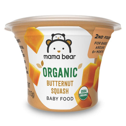 Amazon Brand - Mama Bear Organic Baby Food, Fruit Variety Pack, Apples, Apple Berry Blend, Bananas, Pears, vegetarian, 4 ounce (Pack of 12)