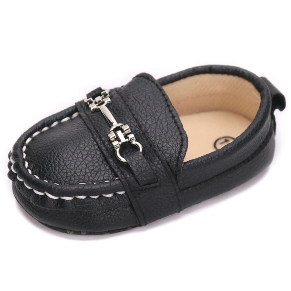 LONSOEN Baby Girls Boys Loafers Prewalker Dress Crib Shoes