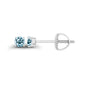 14K Gold Plated 925 Sterling Silver Hypoallergenic 3mm Round Genuine Birthstone Solitaire Screwback Stud Earrings