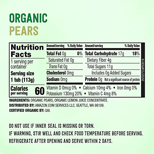 Amazon Brand - Mama Bear Organic Baby Food, Fruit Variety Pack, Apples, Apple Berry Blend, Bananas, Pears, vegetarian, 4 ounce (Pack of 12)