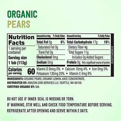 Amazon Brand - Mama Bear Organic Baby Food, Fruit Variety Pack, Apples, Apple Berry Blend, Bananas, Pears, vegetarian, 4 ounce (Pack of 12)