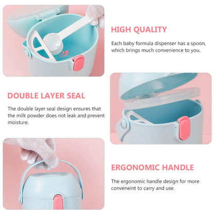 2 Set Milk Powder Box Formula Holder Formula Container Food Storage Containers Snack Storage Container Formula Powder Portable Milk Case High Capacity Formula Milk Pp