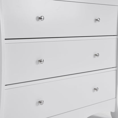 3-Drawer Changing Table, Safety Rails & Strap, Infant Diaper Changing Station with Drawers, Baby Diaper Changing Table Dresser for Nursery, Easy Assembly (White)