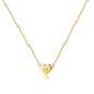 Turandoss Mothers Day Gifts for Mom Wife Women Girls - 14K Gold Plated Heart Pendant Letter Alphabet Necklace Tiny Initial Necklaces Heart Initial Necklace Gifts for Women Teens