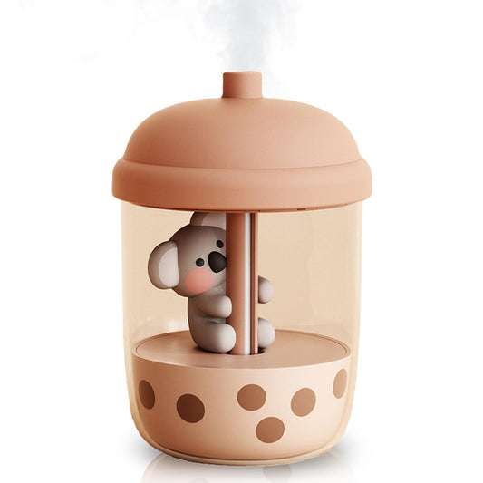 Koala-Theme Mini Cool Mist Humidifier - 450ml USB Personal Humidifier with Auto Shut-Off, Ultra-Quiet (Green)