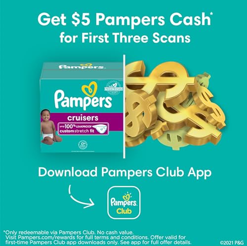 Pampers Cruisers Diapers - Size 3, 84 Count, Disposable Active Baby Diapers with Custom Stretch