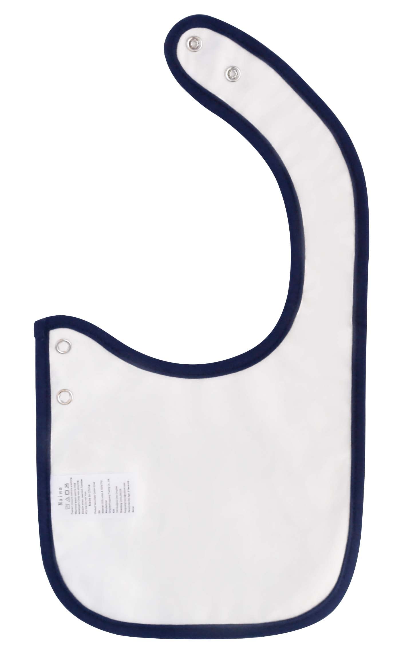 Maiwa 6 Pack Waterproof Cotton Baby Bibs for Girls Boys for Drooling Eating with Snaps