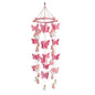 Baby Crib Mobile, Cute Butterfly Wind Chime, Handmade Felt Ball Mobile Ceiling Mobile Hanging Decoration for Newborn Nursery, Baby Nursery Room Decor(Pink)