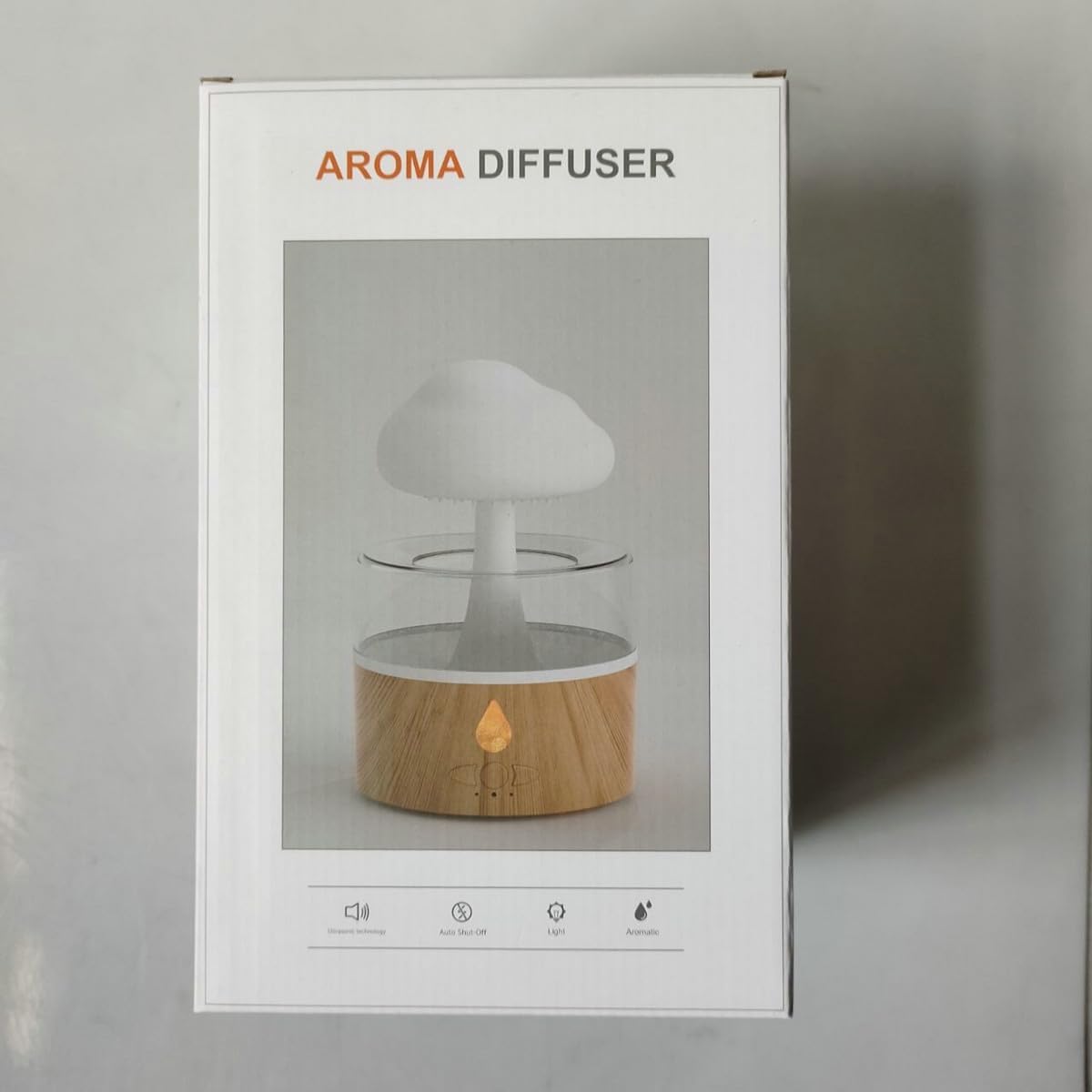 Rain Cloud Humidifier, 3 in 1 Humidifier/Oil Diffusers/7 Colors Night Light, Humidifier for Bedroom, Simulate Falling Raindrops, for Sleeping, Relaxing, Mushroom