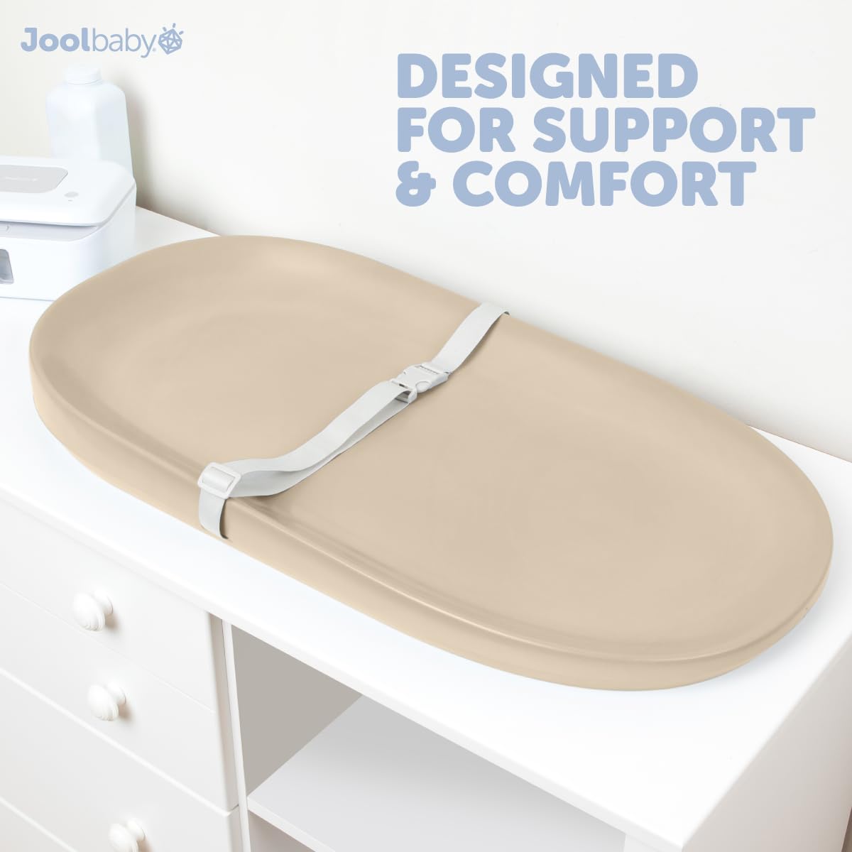 Jool Baby Waterproof Baby Changing Pad - Easy to Clean, Lightweight & Portable - Large Foam Cushion for Comfort (Sage)