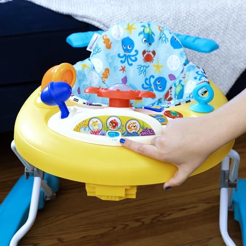 Baby Einstein Sky Explorers Baby Walker Activity Center and Sensory Play Learning-Toy with Lights, Songs and Sounds, Age 6 Months+, Blue