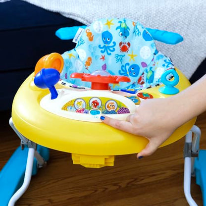 Baby Einstein Sky Explorers Baby Walker Activity Center and Sensory Play Learning-Toy with Lights, Songs and Sounds, Age 6 Months+, Blue