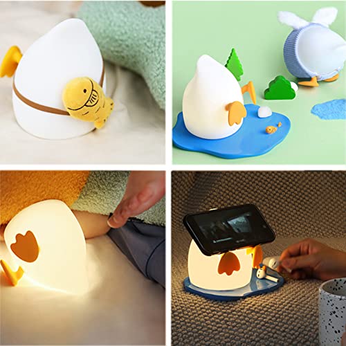 Cute Dinosaur Night Light, Brightness Adjustable Baby Bedside Night Lamp USB Recharging, Nursery Room Decor Kids Toddlers Night Light, Dinosaur Gifts for Birthday, Christmas, Green