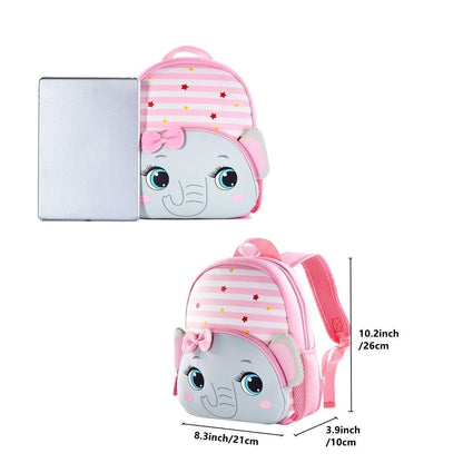 KK CRAFTS Preschool Backpack Toddler Neoprene Animal Schoolbag Lunch backpack for Kids Boys Girls(Dinosaur)