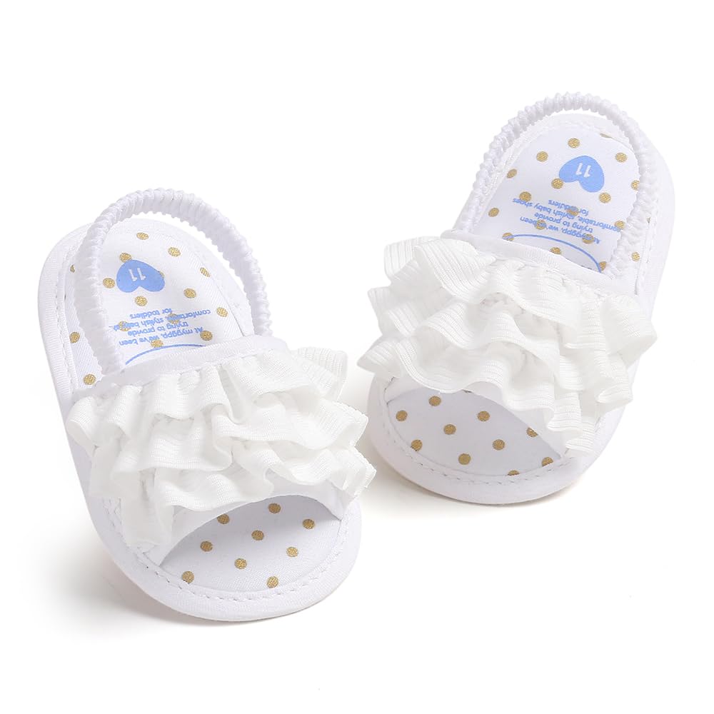 Infant Baby Boys Girls Sandals Summer Baby Wedding Dress Flat Shoes Newborn Crib Shoes First Walkers Prewalkers Shoes