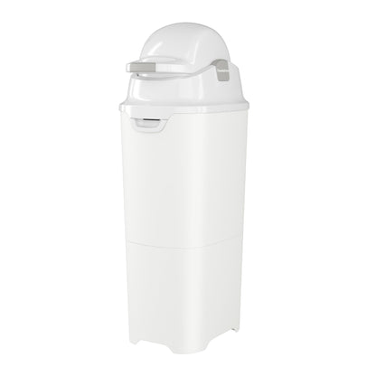 Foundations Tall Diaper Pail with Airtight Lid - Durable & Odorless Diaper Disposal, Large Capacity, Holds up to 60 Newborn Diapers, Refill with Any Bags - Gray