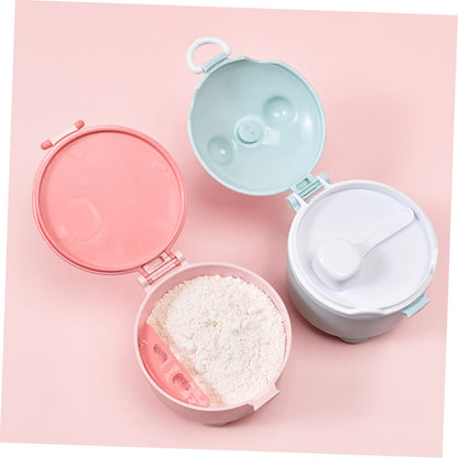 3pcs Portable Storage Tank Formula Holder Rice Flour Grid Seal Container Baby Clothes Complementary Food Container for Formula Milk Powder Formula Dispenser Packing Box