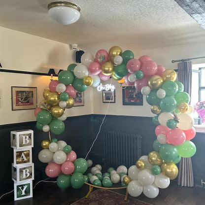Sage Green Balloons Arch Double Stuffed, Olive Dusty Green Brown Beige Neutral Balloon Garland Kit, White Sand Apricot Tan Latex Balloon for Baby Shower Birthday Jungle Safari Party Decoration