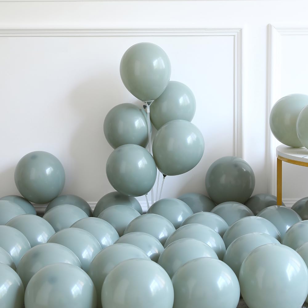 Baby in Bloom - Kit de arco de globos de 139 piezas, guirnalda de globos color verde salvia pastel y rosa para decoración de fiesta de cumpleaños de baby shower