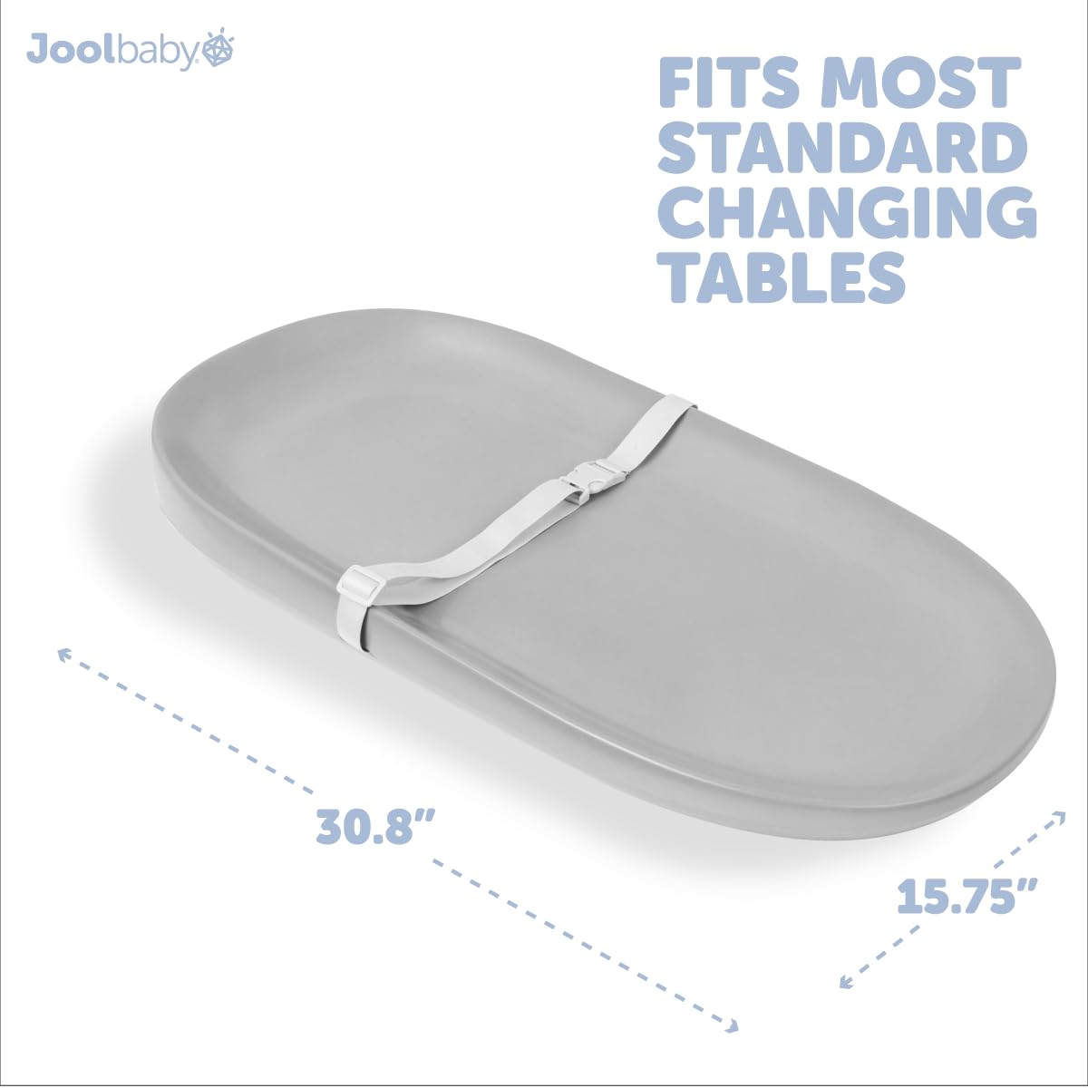 Jool Baby Waterproof Baby Changing Pad - Easy to Clean, Lightweight & Portable - Large Foam Cushion for Comfort (Sage)