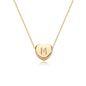 Tiny Gold Initial Heart Necklace-14K Gold Plated Handmade Dainty Letter Heart Necklace for Women Necklace Jewelry