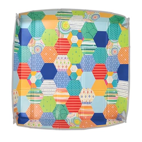Infantino Foldable Soft Foam Mat, Extra Large Double-Sided Cushioned Portable Play Mat with Fold-Up Sides, Non Slip Crawling & Playing for Infants and Toddlers, Rainbows