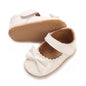 COSANKIM Baby Girls Mary Jane Flats Shoes Anti-Slip Rubber Sole Infant Toddler Princess Wedding Dress Shoes